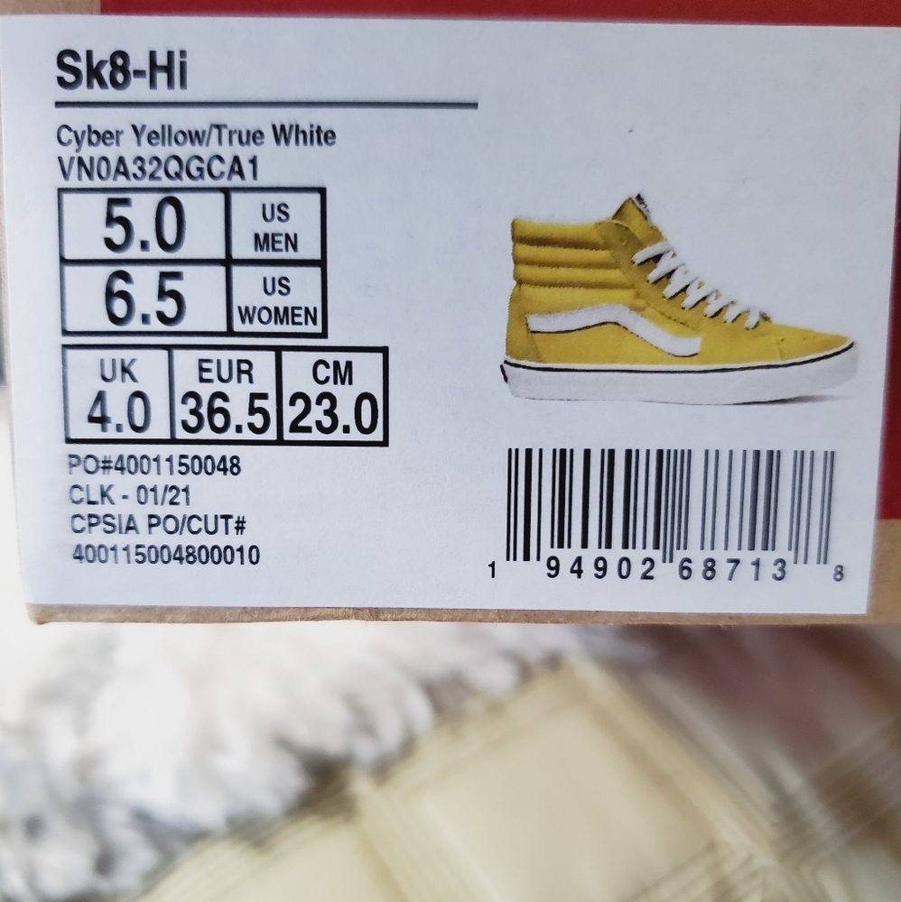 Vans Cyber Yellow Sk8-HI - Picture 2 of 14